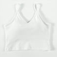 thumbnail image 5 of ORT Women Ribbed Tank Top with Built in Bra Sleeveless Camisole Tops(Z05-White,M), 5 of 5