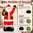 thumbnail image 5 of 8ft Christmas Inflatable Waving Santa with Gift Bag & LED Lights, Outdoor Indoor Xmas Decoration for Yard, Garden & Christmas Holiday Party, 5 of 12
