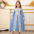 thumbnail image 2 of gdxvjhbj Robe Fleurie pour Filles Robe Fillette Robe Sans Manches à Volants pour Filles Tenues d'Été Robe de Plage 4T 5T (Bleu, 4-5 Ans), 2 of 8