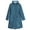 Blue, variant on Tourist Raincoat Women Rain Poncho Coat Outdoor Lightweigh Waterproof Zipper Ladies Rainwear Long Size M-XXL