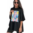 thumbnail image 3 of Plus Size Shirt for Women Black Tops for Women Short Sleeves Shirt for Women Easter 213 T Shirt Crewneck Shirt for Women XL, 3 of 5