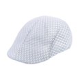 thumbnail image 2 of Gorra plana de malla transpirable para hombre, ideal para pescar en verano, para personas de mediana edad y mayores. Blanco, 2 of 9
