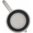 thumbnail image 1 of Handy Housewares Colador de cocina de silicona plegable, redondo, de 8 pulgadas, para ahorrar espacio, con asa, color blanco (1 paquete), 1 of 4
