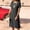 *Black, variant on ClodeEU Women's Round Neck Short Sleeve Side Slit Midi Dress,Solid Color Casual Summer Dress a-Army Green,Women's Plus L