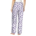 thumbnail image 3 of Xecao Lavender Flowers Women's Straight Lounge Pajama Pants: The Epitome of Relaxed Sleepwear, 3 of 9