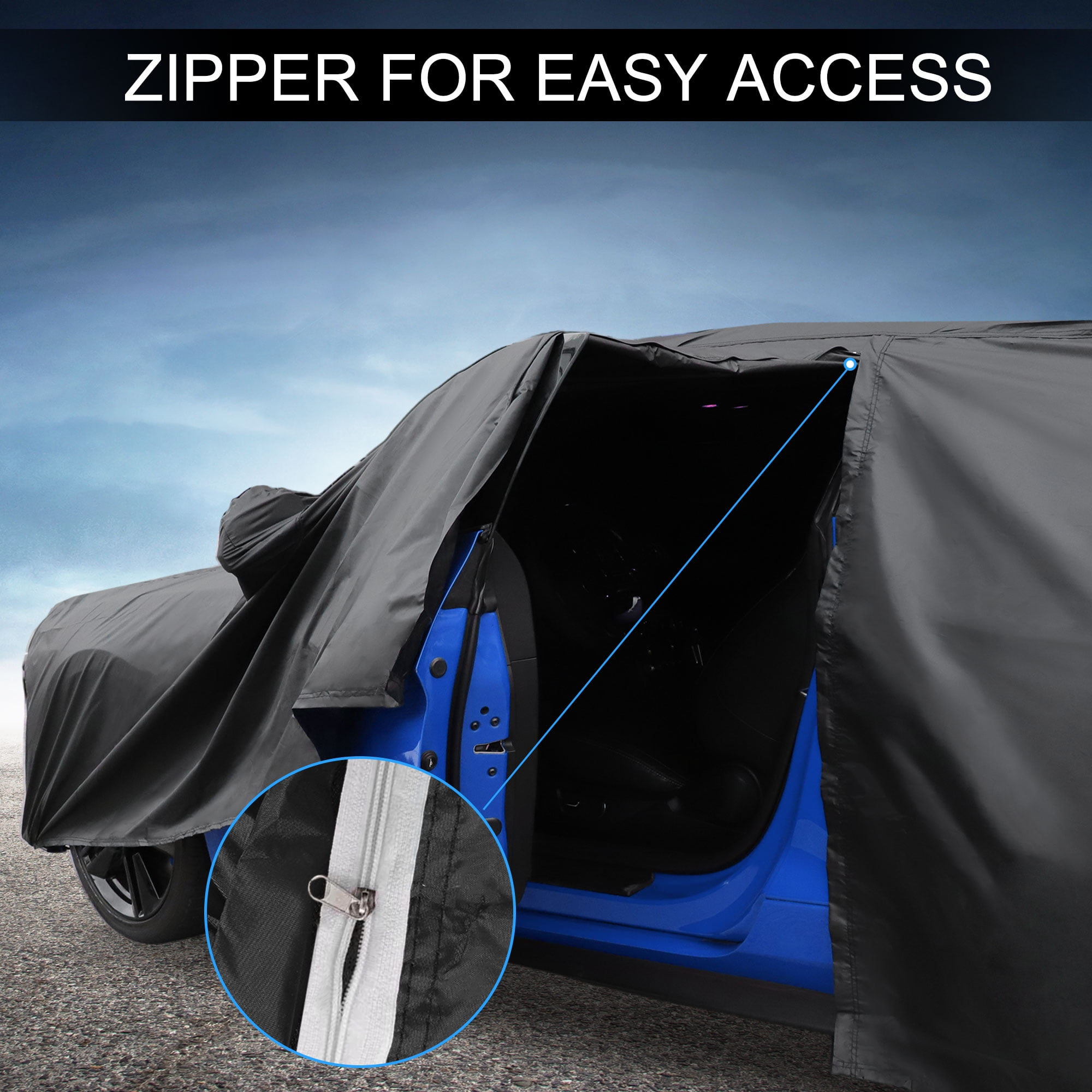 Unique Bargains Aluminum Car Cover for Subaru Impreza Sedan 179.13"x72.83"x55.12"