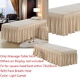 thumbnail image 4 of DOLITY 190x70cm Microfibre SPA Bedspread Massage Table Skirt With Face Pad - , as Camel, 4 of 6
