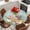 Green, variant on Easter Bunny Round Tablecloth, Fitted Table Cover with Elastic for 45"-54" Round Tables, Spring Easter Eggs Floral Sage Green Check Table Cloth Outdoor Indoor Dinning Party Waterproof Tablecloths