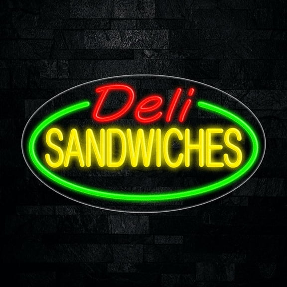 Deli Sandwiches LED Neon Sign 28"L x 16"H #34442
