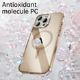 thumbnail image 2 of Magnetic iPhone 15 Pro Max Case with Built-in Diamond Camera Kickstand [Compatible with Magsafe], Military-Grade Protection Bumper, Ultra Slim Clear Shockproof Phone Case Cover,Gold, 2 of 7