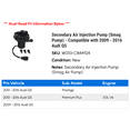 thumbnail image 2 of Secondary Air Injection Pump (Smog Pump) - Compatible with 2009 - 2016 Audi Q5 2010 2011 2012 2013 2014 2015, 2 of 2