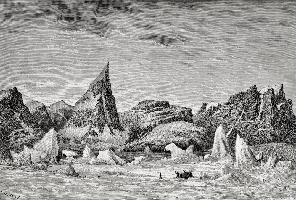 Members Of The Second German North Polar Expedition On King William Island In The Kitikmeot Region Of Nunavut Where It Forms Part Of The Canadian Arctic Archipelago In 1869 From El Mundo En La Mano Pu