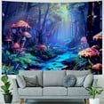 thumbnail image 4 of Shiartex  Mushroom Tapestry Misty Forest Tree Tapestry Floral Plant Wall Tapestry Magical River Tapestry Aesthetic Fantasy Landscape Tapestry Wall Hanging for Bedroom Decor Painting, 4 of 6