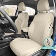 thumbnail image 2 of For 2019-2024 Kia Forte FH Group Neoprene Custom Fit Waterproof Car Seat Covers - Front Set Solid Beige, 2 of 7