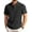 Black, variant on COOFANDY Men Casual Henley Tee Shirt Short Sleeve Band Collar Summer Beach Textured T-Shirt