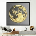 thumbnail image 3 of Gold Moon Canvas Print, 3d Printed Canvas, Canvas Home Decor, Large Canvas, Modern Canvas Art, Minimal Art, Abstract Moon 3D Canvas, Canvas Wall Decor - Gold Framed, 3 of 5