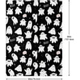thumbnail image 5 of Spooky Blanket Halloween Throw Blankets Gift for Girls Boys, Black and White Ghost Blanket Plush Soft Fleece Flannel for Toddler Kids Adults Lap Chair Halloween Decor 50"X40", 5 of 6