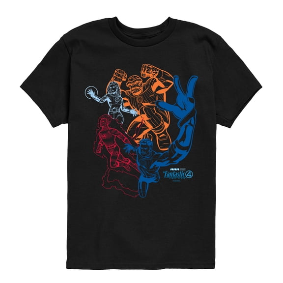 Marvel - Fantastic Four Line Art Short Sleeve Graphic T-Shirt