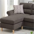 thumbnail image 6 of JERFIT Modern Reversible Chaise Sectional Sofa with Pillows, Plush Velvet Fabric Upholstery, Nailhead Trim, for Living Room, Tan, 6 of 10