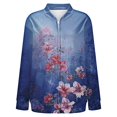 thumbnail image 5 of Bovemsi Women's Floral Bomber Jacket 2025 Causal Zip Up Coats Long Sleeve Stand Collar Fall Jackets Lightweight Outerwear Tops Light Jackets, 5 of 7