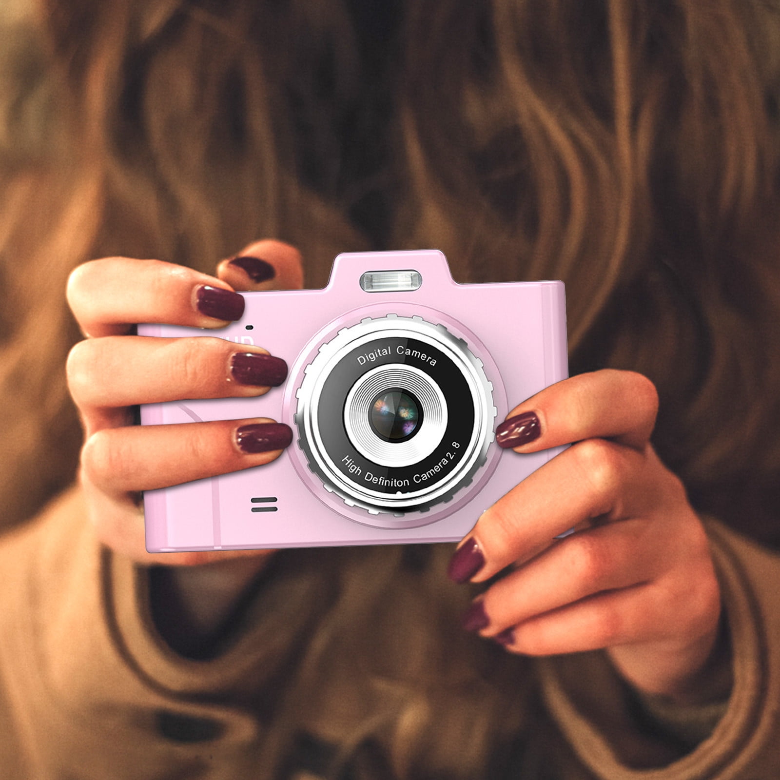 Digital Camera Qwtwty Digital Cameras 2.8-inch 4800W High-definition Large Screen 8X Digital Capables of Photos Small Digital Motion Cameras