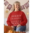 thumbnail image 3 of Tstars Women's Funny Christmas Grandma Sweatshirt Gift, Holiday Humor Xmas Party Shirt, 3 of 6