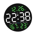 thumbnail image 4 of Calendario de reloj de pared digital  degree f/ degree C conmutable con la semana de la fecha de luz nocturna para el dormitorio de la oficina dormitorio a salón Verde, 4 of 8