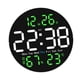 thumbnail image 3 of Reloj de pared digital con alarma y temporizador  degreeF/ degreeC conmutable, pantalla LED redonda, 12/24 h Verde, 3 of 9