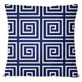 thumbnail image 1 of S4Sassy Home Decorative Geometric Print Pillow Cover Blue Square Pillow Cushion Case-12 x 12 Inches, 1 of 4