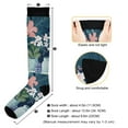 thumbnail image 3 of FORMRS Womens Knee High Socks Casual Long Thick Travel Daily Wear, 1 Pair, Pink Flowers, 3 of 6