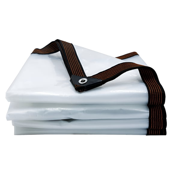 MISSMILE Heavy Duty Clear Plastic Tarp Waterproof Windproof Reinforced Edges for Greenhouse Garden Plant Protection Courtyard Balcony Insulation clear plastic tarp