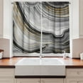 thumbnail image 2 of Ambesonne Marble Print Kitchen Curtains, Abstract Watercolor, 55"x36", Dark Grey and Mustard, 2 of 3