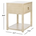 thumbnail image 5 of SAFAVIEH Yudi Solid 1 Drawer 1 Shelf Nightstand, Antique White, 5 of 11