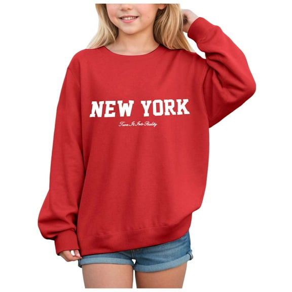 Gibobby Toddler Boy's Fleece Hoodless Pullover Sweatshirts Crewneck Long Sleeve Sweatshirts(Red,4-5 Years)
