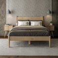 thumbnail image 2 of Camaflexi Mid Century Panel Bed Full Size Light Oak, 2 of 8