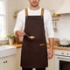 thumbnail image 5 of Delantal de cocina ajustable con bolsillos | Babero de chef para cocinar y asar a la parrilla | Tejido de poliéster impermeable y resistente al aceite, 5 of 5