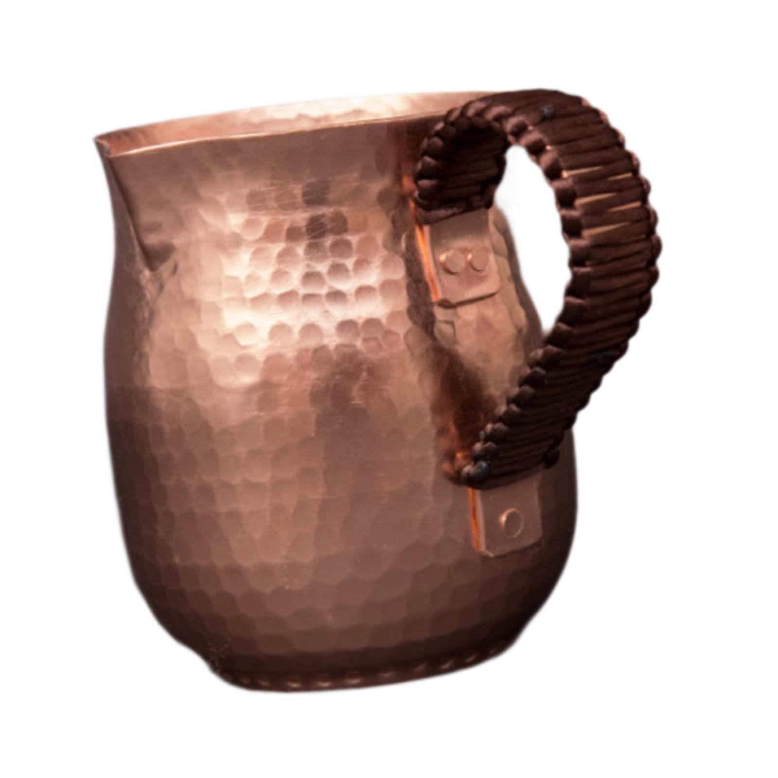 Baoblaze Copper Cup Drinkware Espresso Steaming Pitcher for Camping Picnic Restaurant 450ml
