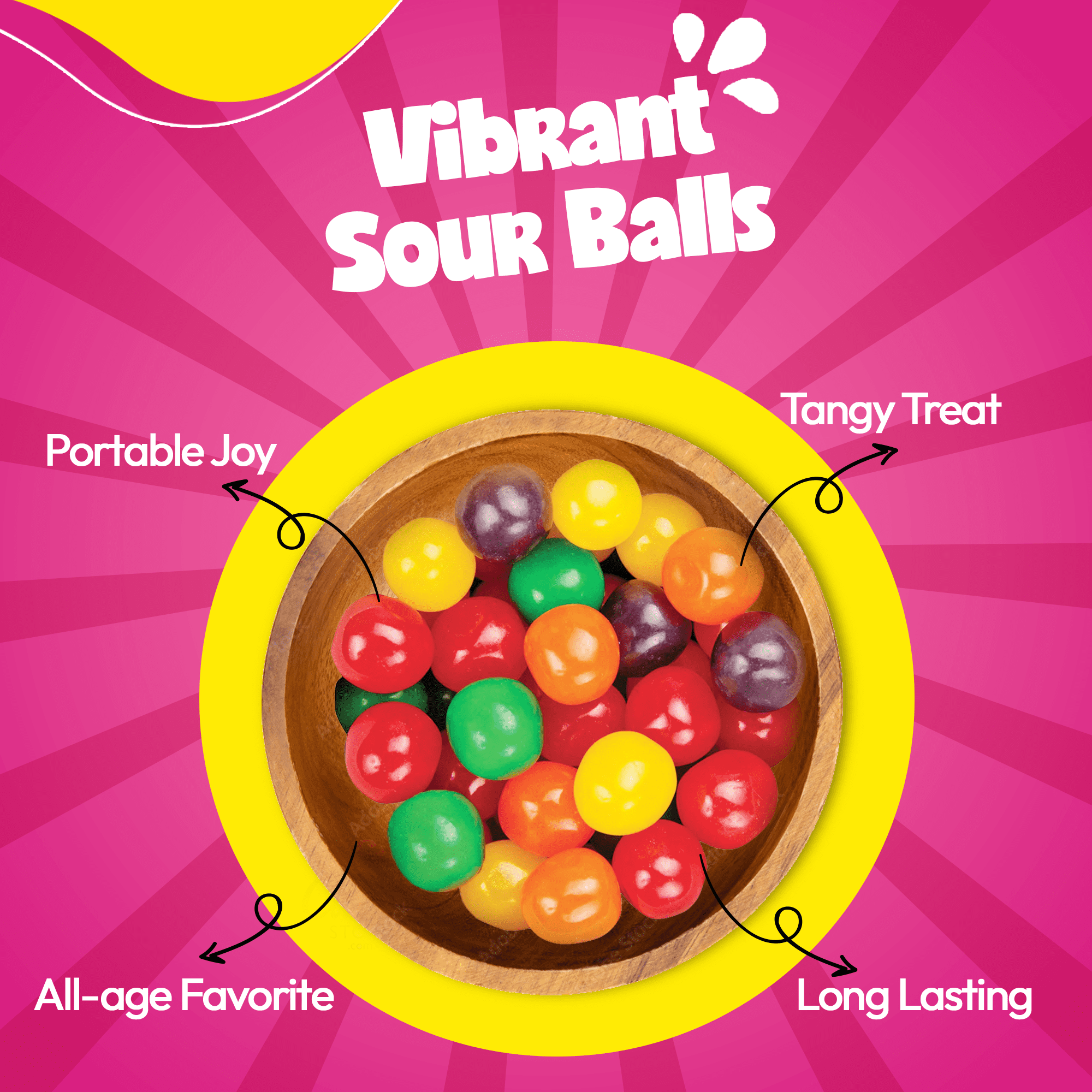 NY SPICE SHOP Assorted Fruit Sour Balls - 3 Pound - Sour Balls Candy - Sour Candy Balls