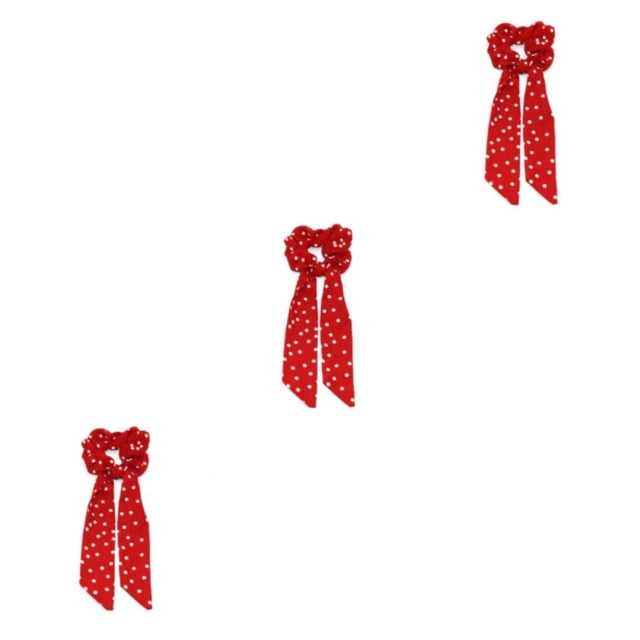 Dalazy Couvre-Chef Vintage à la Mode en Polyester pour Femmes - Se Démarquer Facilement dans la Foule Bandeaux Vintage 142K Petit Point Rouge 3ensemble