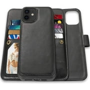 CASEOWL Wallet Case Compatible for iPhone 12/12 Pro, Magnetic Detachable Slim Case with 9 Card Slots, Hand