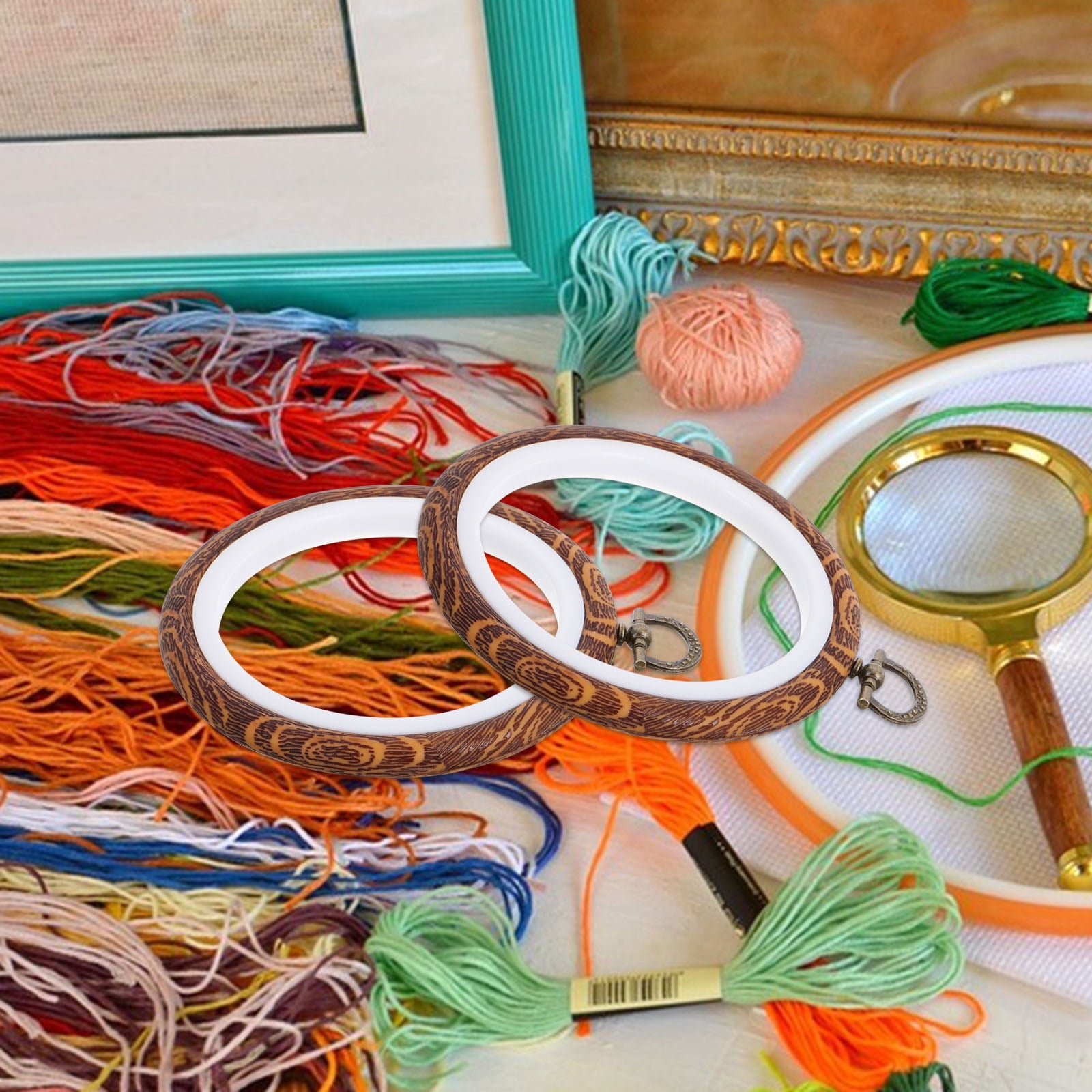 AURARMLET Versatile Embroidery Hoops Portable and Durable for Various Projects 10Pcs