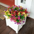thumbnail image 4 of florisso Artificial Fake Plants Flowers for Outdoor Outside Spring Summer Decoration, 12 Bundles Faux Silk Colorful Mix Daisy UV Sun Resistant Realistic for Porch Patio Home Planter Window Box Yard, 4 of 6