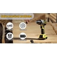 thumbnail image 2 of 21V Cordless Drill Set, Electric Power Drill with 2 Batteries & Charger, 3/8" Keyless Chuck, 25+1 Torque Setting, Cordless Drill Driver with Drill Bits, Sockets, Screwdriver Bits & Tool Box, 2 of 6