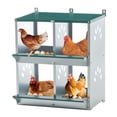 thumbnail image 7 of Leumius Nesting Boxes for Chickens,4-Hole Chicken Nesting Boxes Wall Mount,Large Vented Holes Chicken Coop Box for Outdoor Chicken Coop Farm Yard,Green, 7 of 7