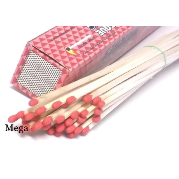 1000 Pack Wholesale Lot 11" Long Wooden Fireplace Matches, 11" Long