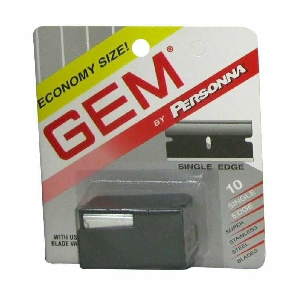 Personna GEM Single Edge Stainless Steel Razor Blades With Holder 100 Pack 