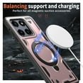 thumbnail image 2 of ELEHOLD For Moto G Stylus 5G (2025) Ergonomic Design Military Grade Shockproof Protective Case Magnetic Ring Stand Rugged Cover, Non-Slip, Support Wireless Charging, Rosegold, 2 of 6