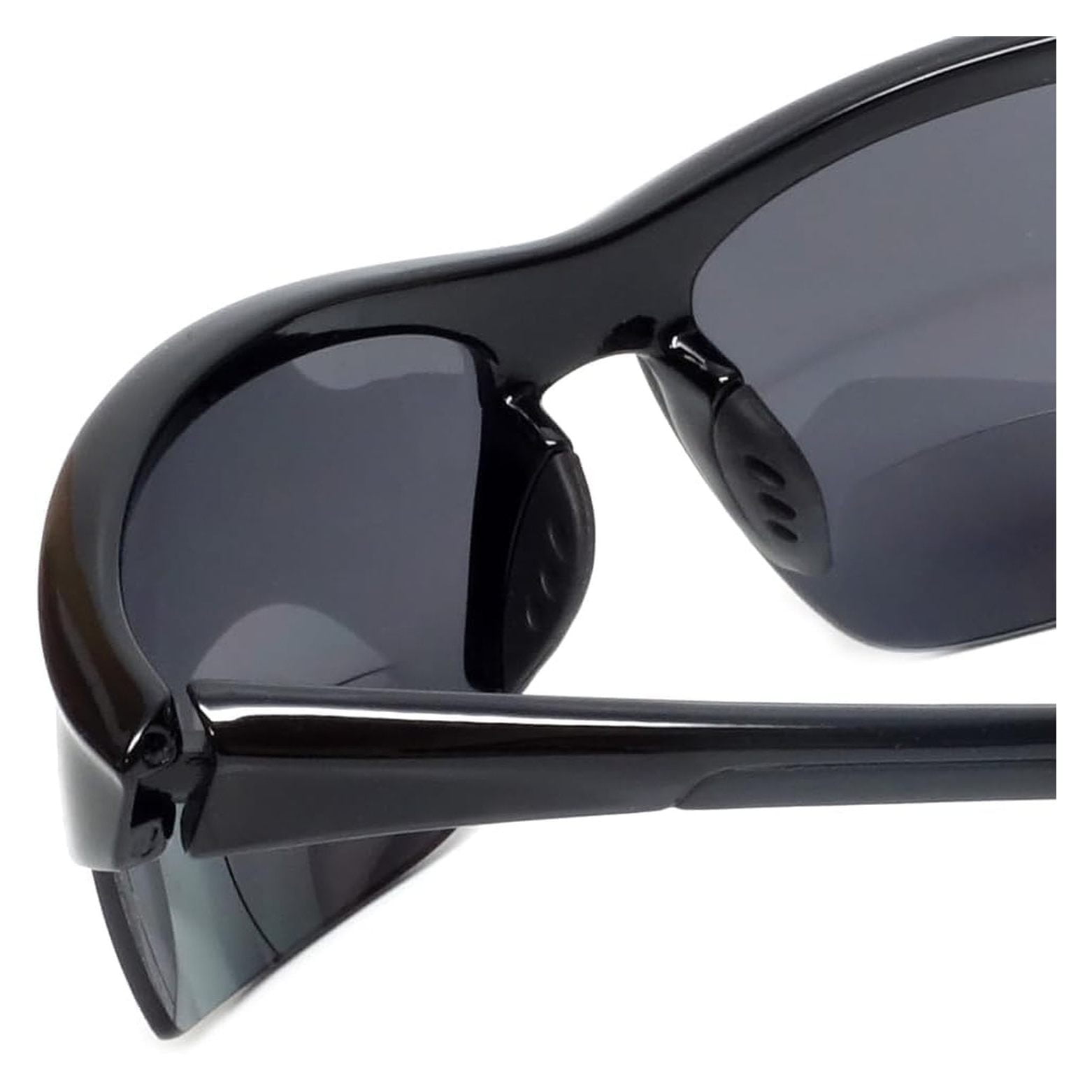 Sport 202BF Bifocal Reading Safety Glasses Readers Men Women Anti Fog Wrap Around Tinted UV Protection Semi-Rimless