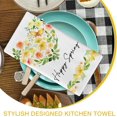 thumbnail image 5 of Happy Spring Flower Heart Floral Wreath Kitchen Dish Towel Set of 2, Bloom Where You Planted Hand Towel Drying Baking Cooking Cloth, Watercolor Rose Seasonal Kitchen Decor 18x26 Inches, 5 of 6