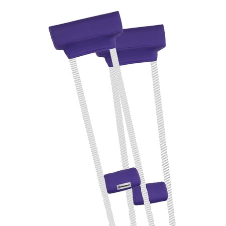 Crutch Pads & Hand Grip Covers for Underarm Crutches – Cushioned Set – Crutcheze – Purple